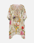 Rectangular V-Neck Kaftan in Egyptian Rose