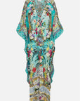 Gathered Waist Kaftan in Gardens of Queluz Gardquel