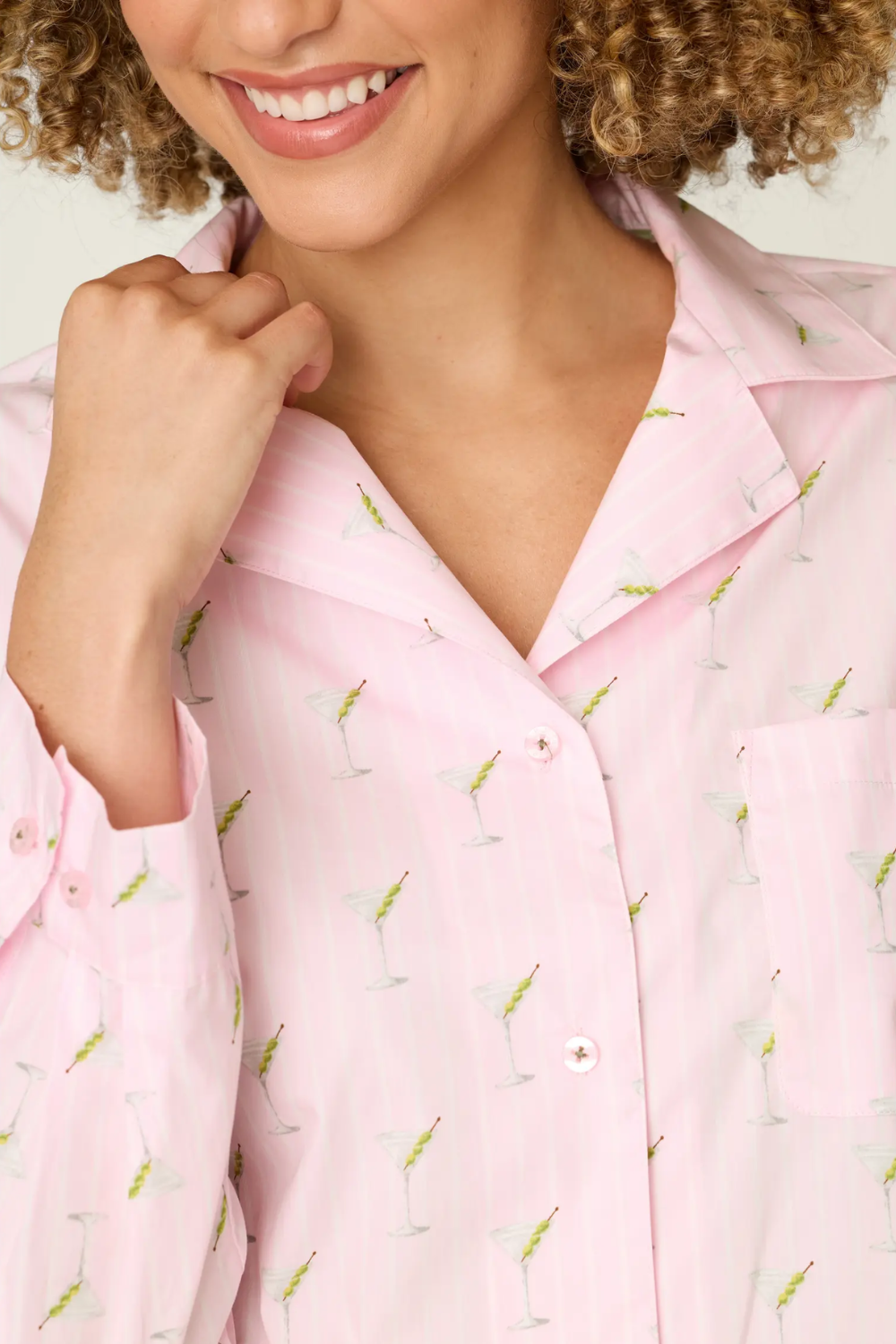 After Party Pink Long PJ Set
