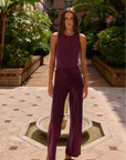 Bristol Mid Rise Pant in Blackberry