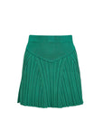 Rib Flare Skirt in Lucky Green
