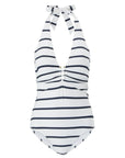 Nautical Stripe U Bar Halterneck One-Piece Swimsuit