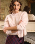 Niall Cashmere Sweater in Light Pink