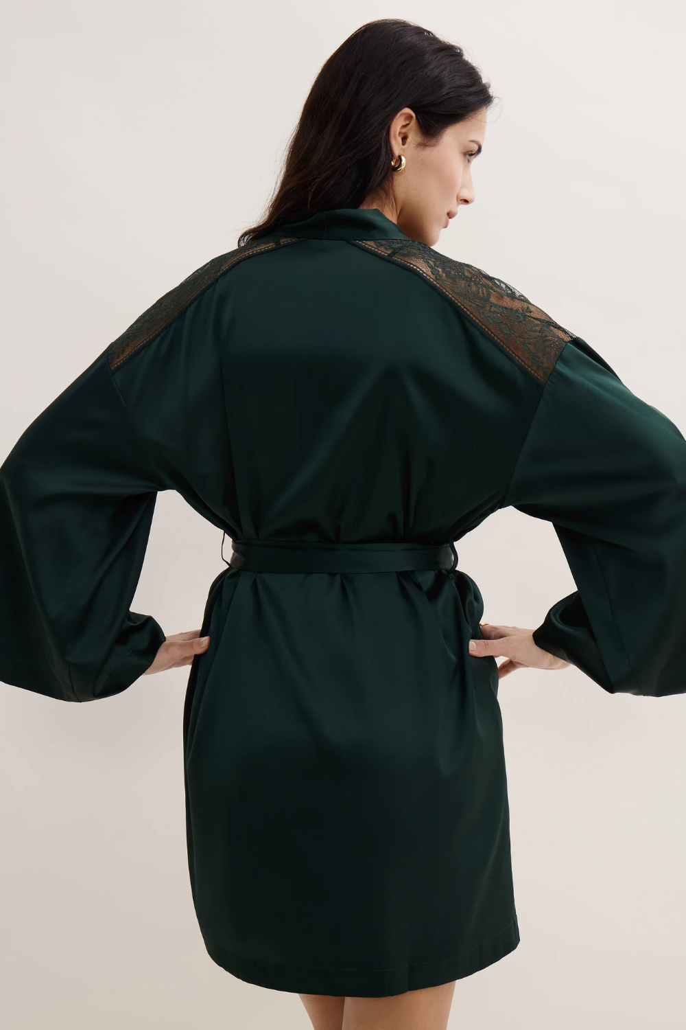 Midnight Whisper Kimono in Whisper Green