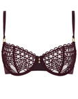 Eloge Du Desir Underwired Half-Cup Bra in Deep Berry