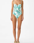 Underwire Molded Cup One Piece Swimsuit in Balearic Bebe
