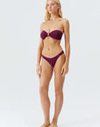 Istanbul Bandeau Bikini in Bordeaux