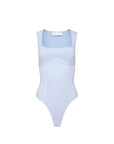 Organic Cotton Scoop Neck Bodysuit in Ice Queen