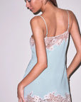 Juliet Lace Button Slip in Frosted Mint