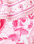 Tie Front Tri  Bikini in Livin La Vida Rosa