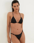 Kori T Back Tri Top & Kori Side Bottom Full in Black
