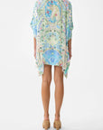 Short Lace Up Kaftan in MidSummer Mosaics