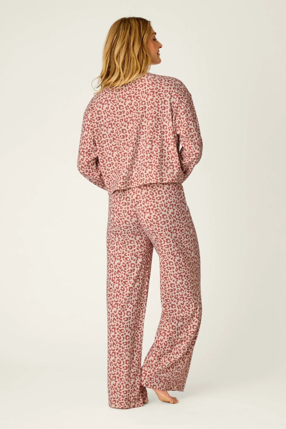 Long Sleeve and Pants Leopard Boyfriend Boxer Set