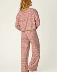 Long Sleeve and Pants Leopard Boyfriend Boxer Set