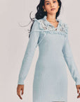 LoveShackFancy Bellini Dress in Blue Vespar Color: Blue Vesper Size: XS at Petticoat Lane  Greenwich, CT