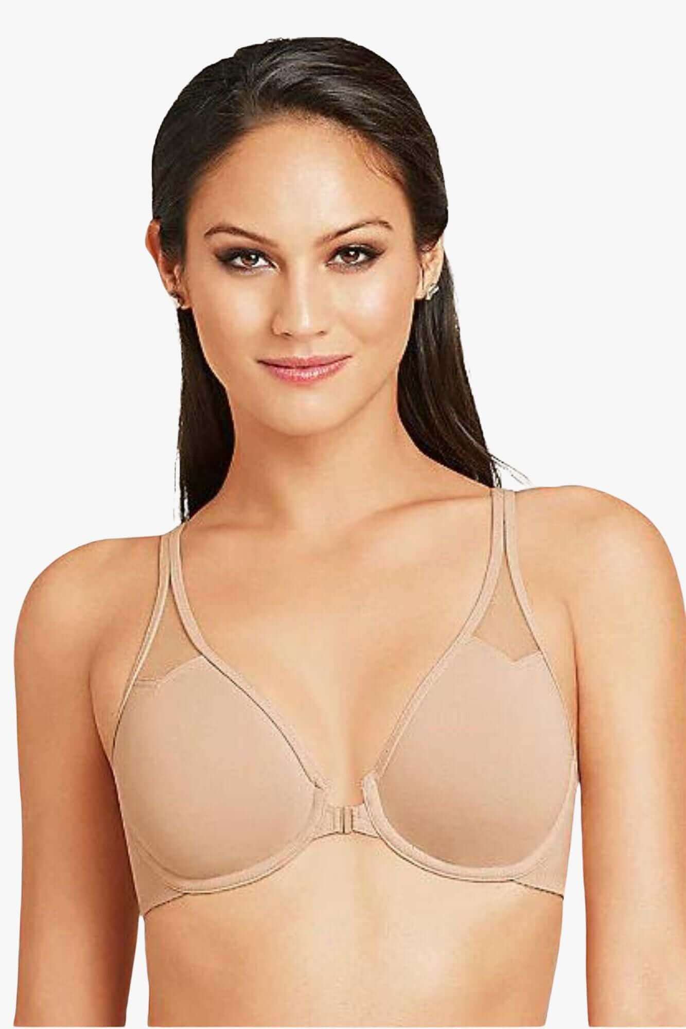 Vintage New Lily of France Full Support Underwire Push-up Padded Bra Beige  36C 