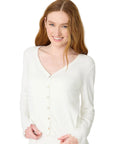 Pointelle Long PJ Set in Ivory