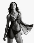 Hidden Treasure Babydoll in Black