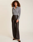 Faux Leather Wide Leg Pant