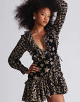LoveShackFancy Findlay Wrap Dress Color: Black Size: 0, 2, 4 at Petticoat Lane  Greenwich, CT