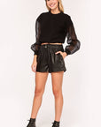 Cami NYC Valeria Sweatshirt in Black Color: Black Size: XS, S, M, L at Petticoat Lane  Greenwich, CT