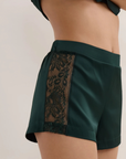 Midnight Whisper Cami and Shorts Set in Mysterious Green
