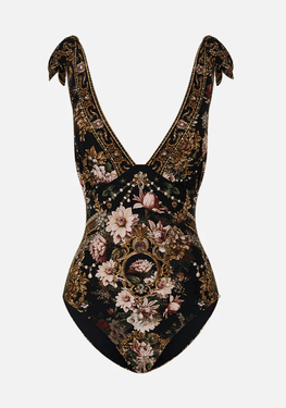 RUCHED TRI - TIE SHOULDER ONE PIECE DYNASTY DAZE