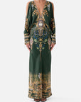 Plunge Neck Draped Shoulder Dress in Secession Sessions