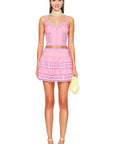 Lea Short Skirt in Rose Quartz