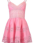 Satien Short Dress in Rose Quartz