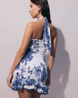 Lexy Short Dress in Surf Blue