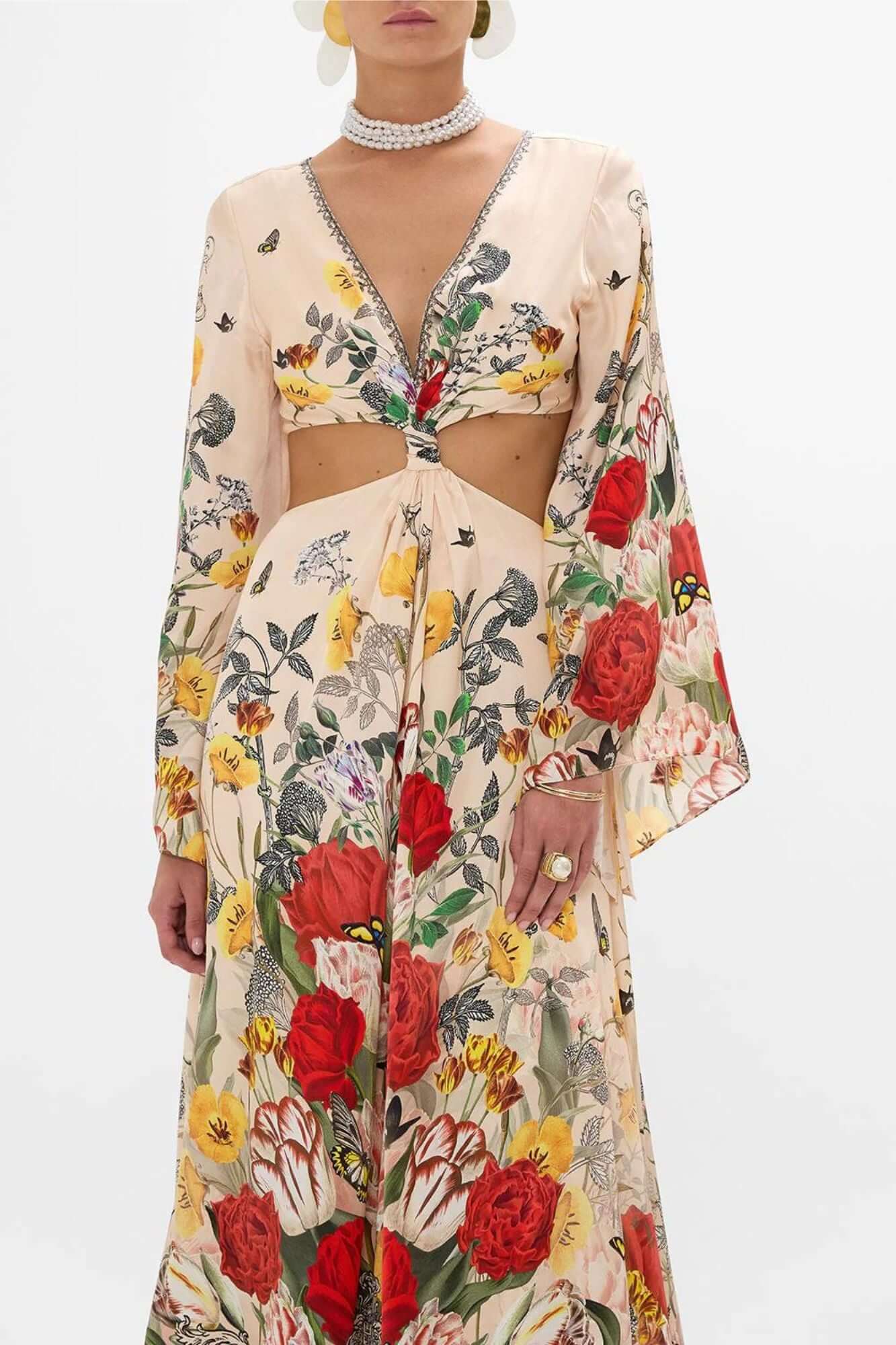 Camilla Cut-Out Dress – Etched Into Eternity Knot Front Maxi (M) Camilla Cut-Out Dress – Etched Into Eternity Knot Front Maxi (M)