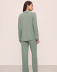 Gisele Long PJ Set in Smokey Olive/Ivory