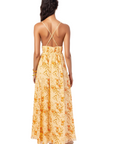 Dorinda Crinkle Chiffon Dress in Golden Hour