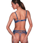 Lily Embroidery Balconette Bra in Spring Denim