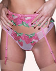 Strawberry Embroidery Thong