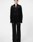 Sans Faff London Lace Oversized Dress Shirt in Black