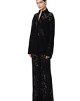 Sans Faff London Lace Oversized Dress Shirt in Black