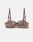 Leopard Embroidery Balconette Bra