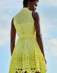Lace Collared Dress in Yellow
