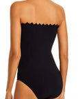 Ines Bandeau with Shelf Bra in Black