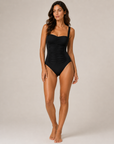Basics Square Neck One-Piece in Black