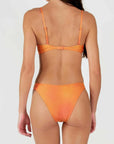 Bralette Bikini with top Split bottom Set in Naranja