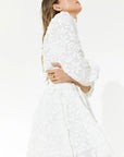 Anna Lace Mini Dress in White