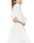 Anna Lace Mini Dress in White