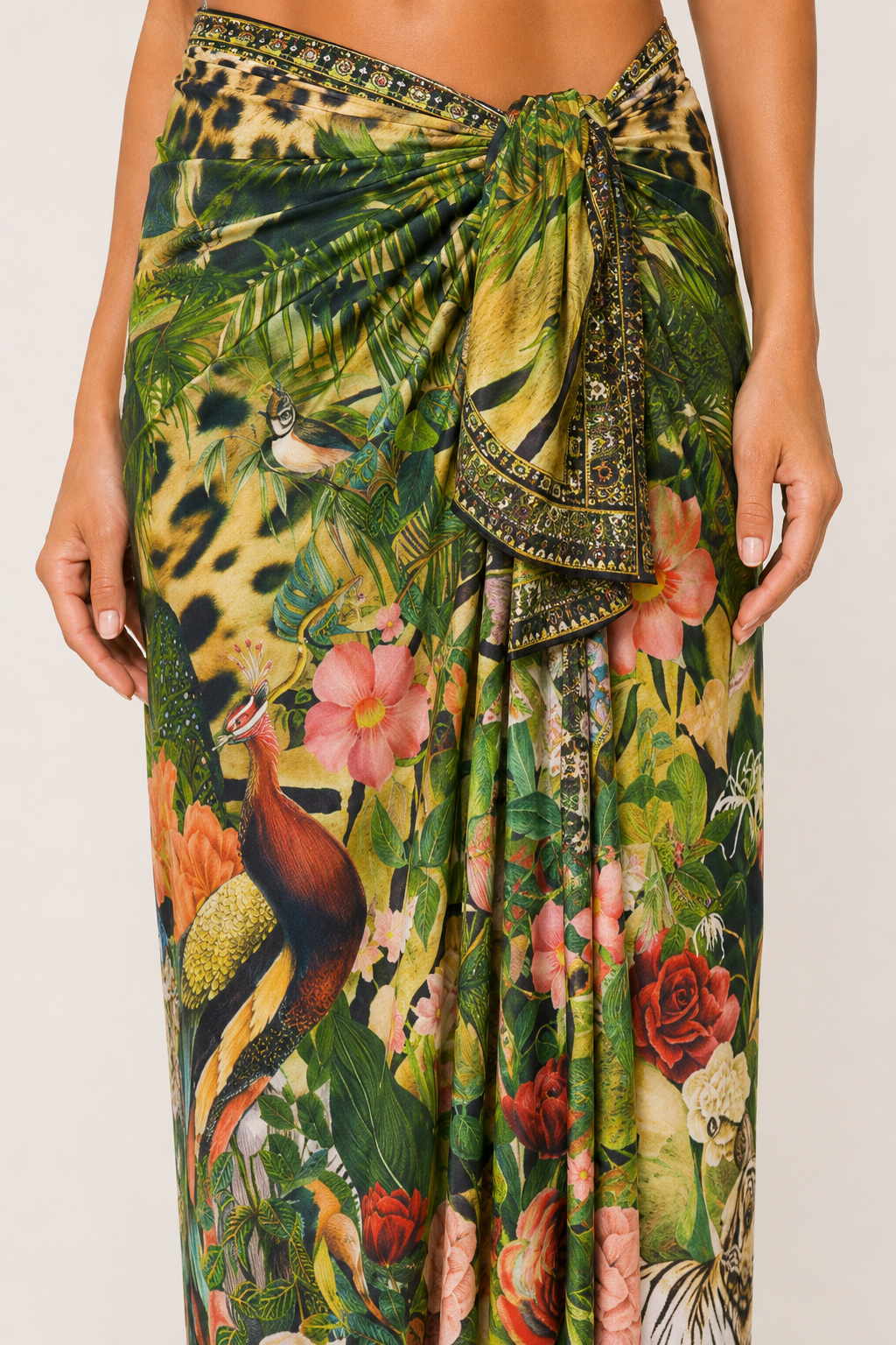 Multi Wear Long Sarong in Leotigra