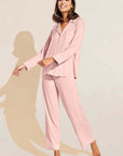 Gisele Long PJ Set in Petal Pink/Ivory