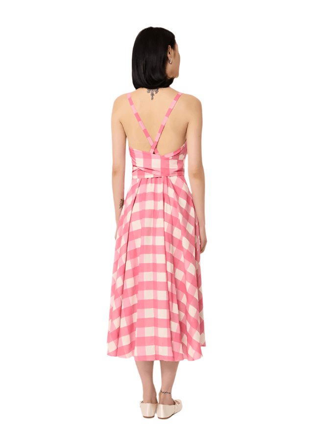pink gingham maxi dress Ryveline pink gingham Dress Women