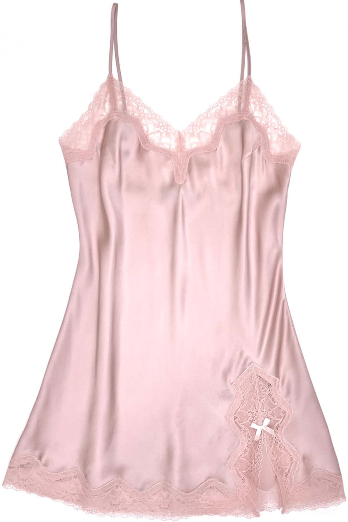Classic Silk Babydoll in Pink Sand