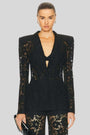 Sans Faff Kensington Lace Blazer in Black